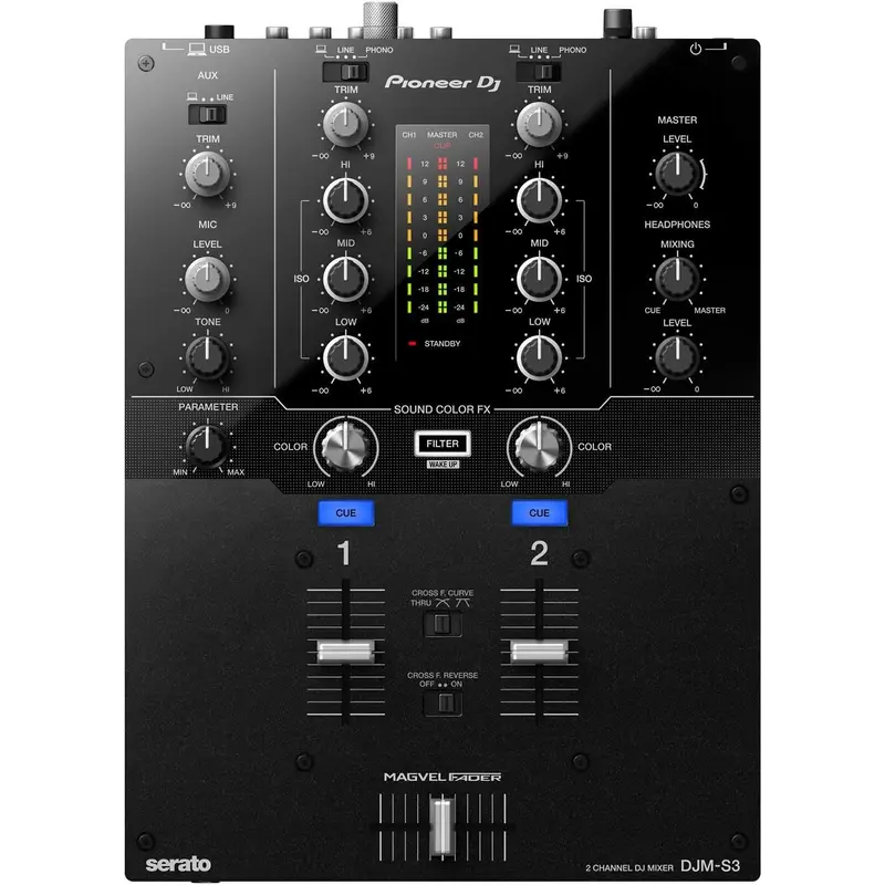Pioneer DJ DJM-S3 2-Channel Mixer for Serato DJ