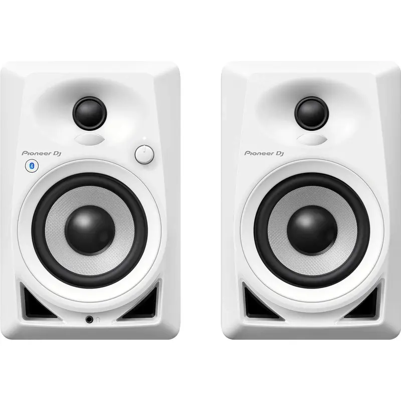 Pioneer DJ DM-40BT 4-Inch Powered Monitor Pair with Bluetooth - White