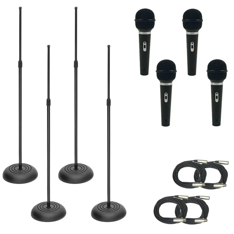 Professional Vocalist Stand Mic And Cable Pack