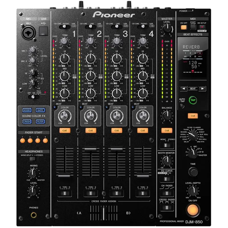 Pioneer DJ DJM-850-K 4 Channel DJ Mixer with FX