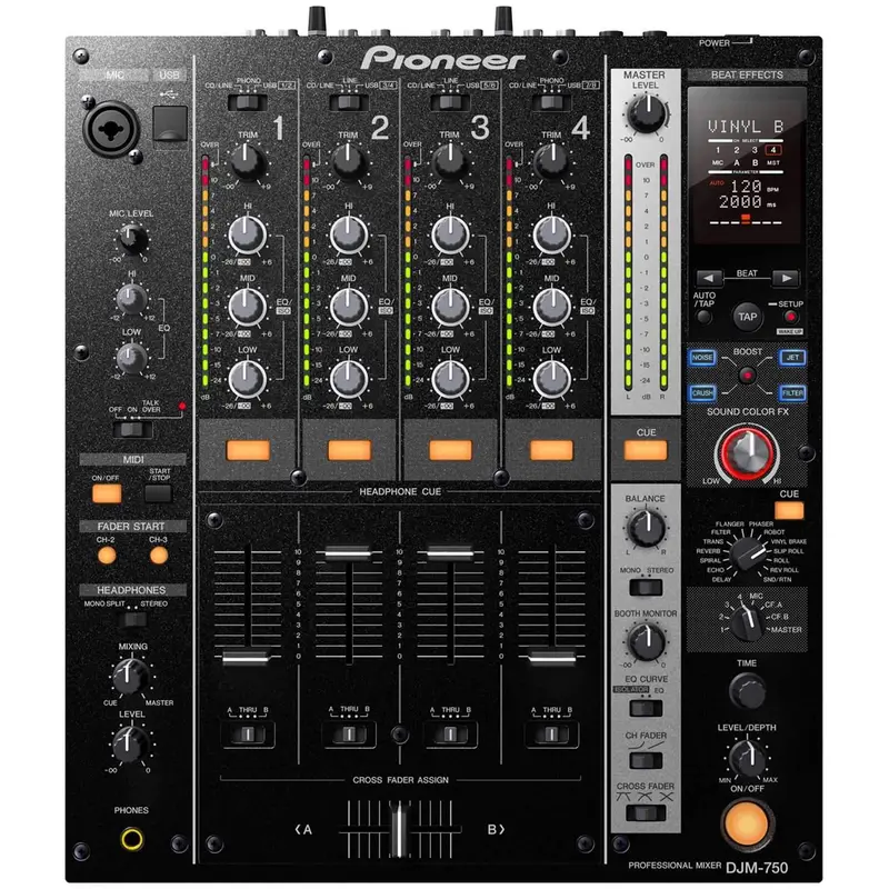 Pioneer DJ DJM750 4-Channel Digital DJ Mixer Black