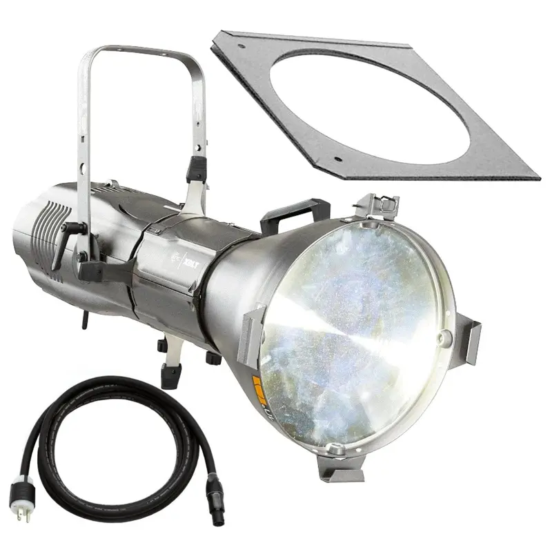ETC Source Four LED Series 3 Lustr X8 Ellipsoidal with XDLT Shutter and 10-Degree Lens (Silver)