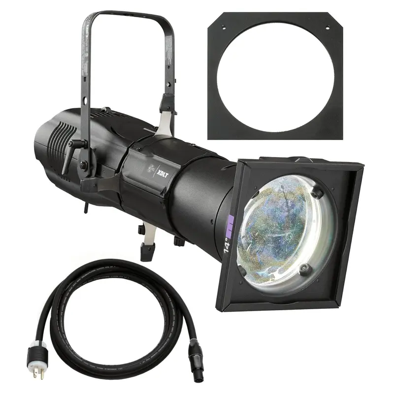 ETC Source Four LED Series 3 Lustr X8 Ellipsoidal with XDLT Shutter and 14-Degree Lens (Black)