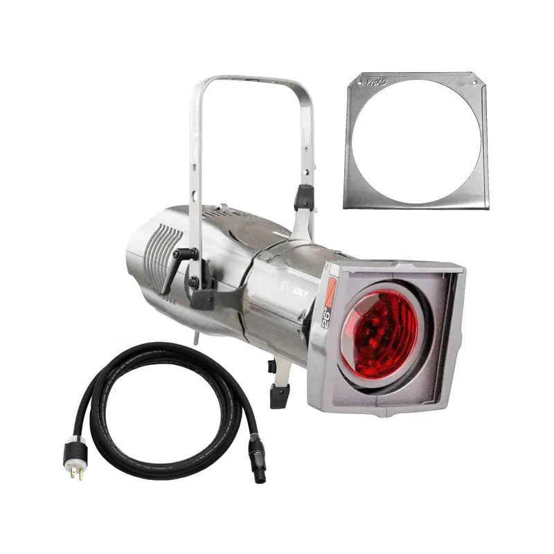 ETC Source Four LED Series 3 Lustr X8 Ellipsoidal with XDLT Shutter and 26-Degree Lens (Silver)