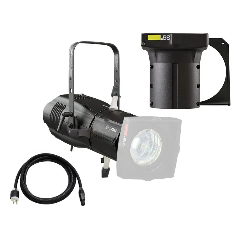 ETC Source Four LED Series 3 Lustr X8 Ellipsoidal with XDLT Shutter and 36-Degree Lens (Black)