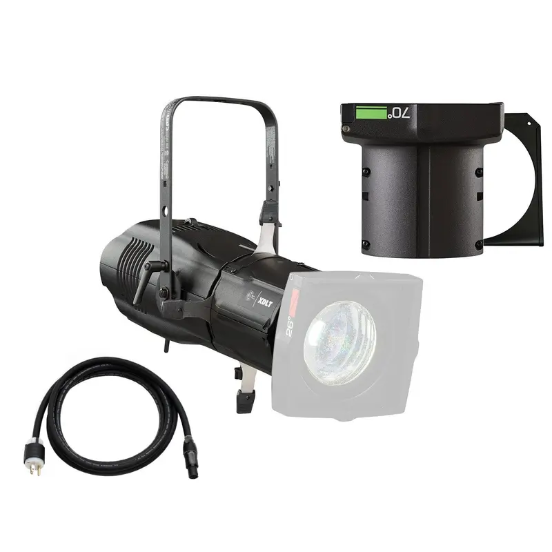ETC Source Four LED Series 3 Lustr X8 Ellipsoidal with XDLT Shutter and 70-Degree Lens (Black)