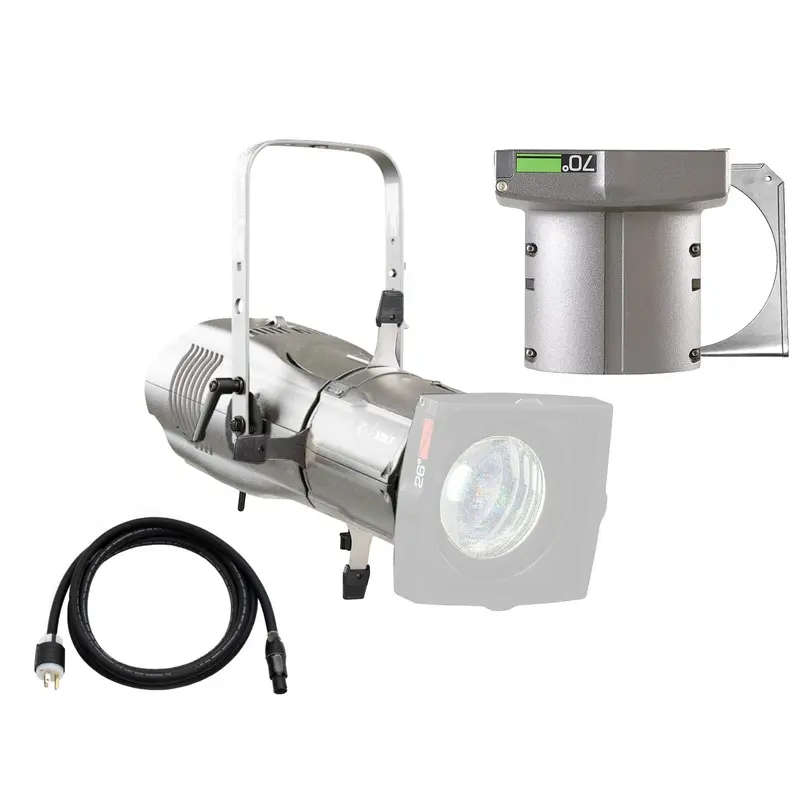 ETC Source Four LED Series 3 Lustr X8 Ellipsoidal with XDLT Shutter and 70-Degree Lens (Silver)