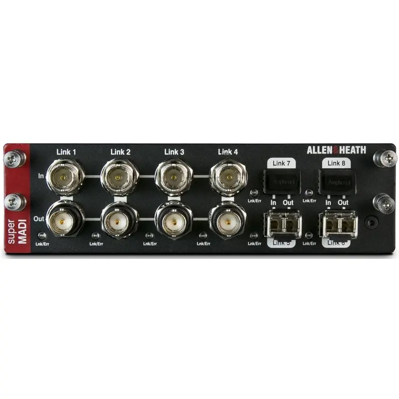 Allen & Heath 128 x 128 Channel I/O 4 MADI Links via BNC and SFP 96-Kilohertz MADI Card