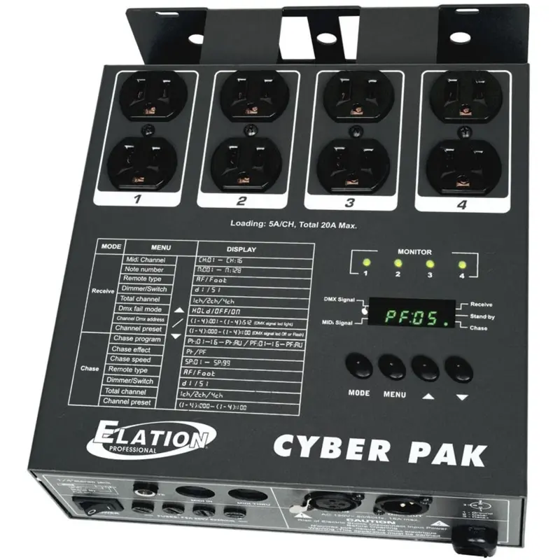 Elation Cyber Pak 4 Channel 2400W Portable Dimmer
