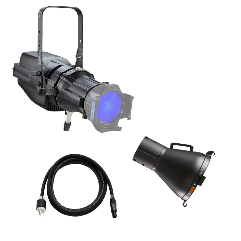 ETC ColorSource Spot V, Light Engine with EDLT Shutter Barrel with Multiverse, 10-Degree Lens - Black