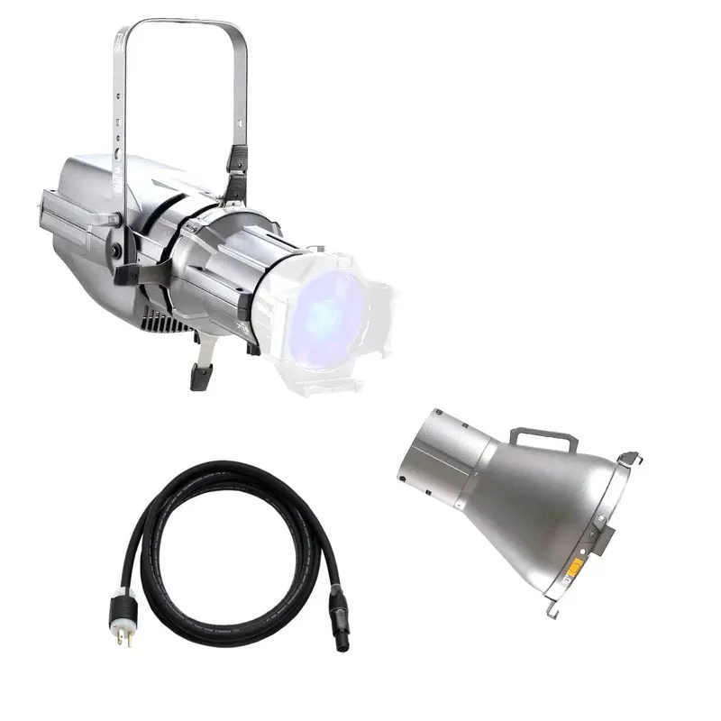 ETC ColorSource Spot V, Light Engine with EDLT Shutter Barrel with Multiverse, 10-Degree Lens - Silver