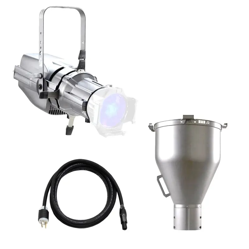 ETC ColorSource Spot V, Light Engine with EDLT Shutter Barrel with Multiverse, 5-Degree Lens - Silver