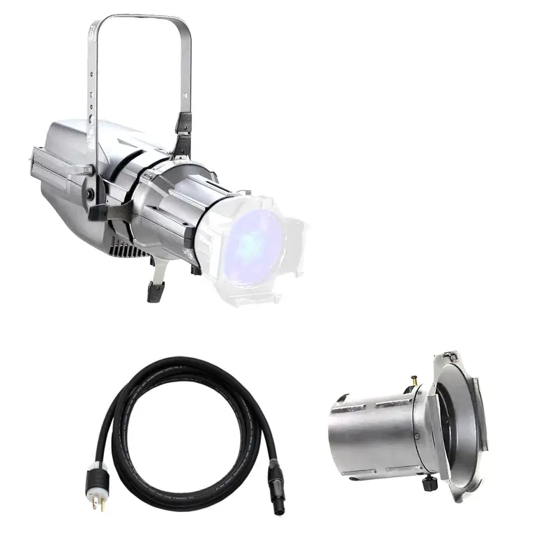 ETC ColorSource Spot V, Light Engine with EDLT Shutter Barrel with Multiverse, 90-Degree Lens - Silver