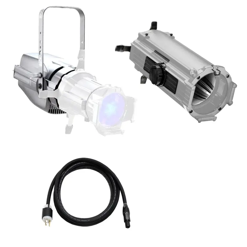 ETC ColorSource Spot V, Light Engine, with Multiverse, 15-to-30 Degree Zoom Lens Tube - Silver