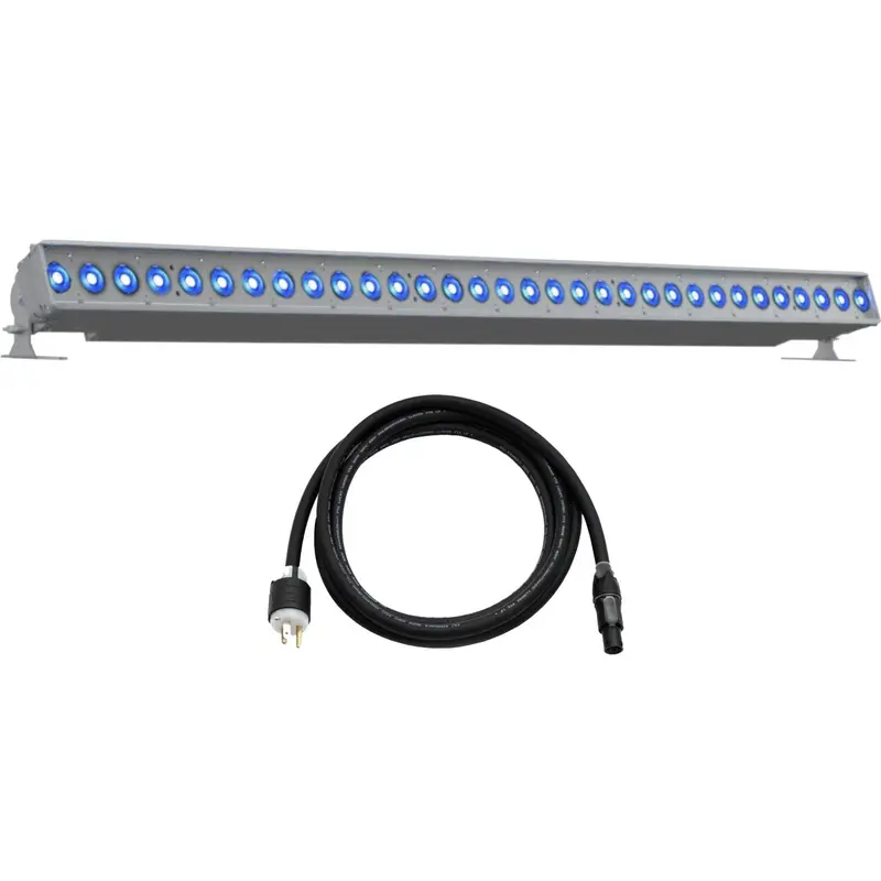 ETC CSLINEAR4-5 ColorSource Linear 4 with 5-Pin DMX/XLR and Edison Plug - Silver