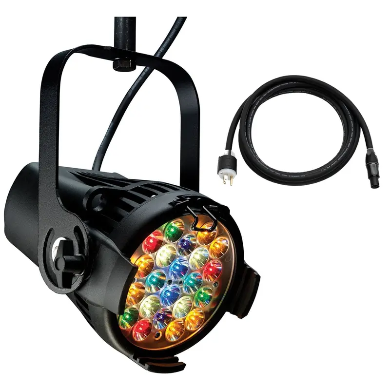 ETC SELD22L D22 Lustr+, Portable LED Par with Edison Plug - Black