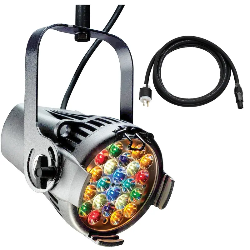 ETC SELD22T-5 D22 Tungsten, Portable LED Par with Edison Plug - Silver