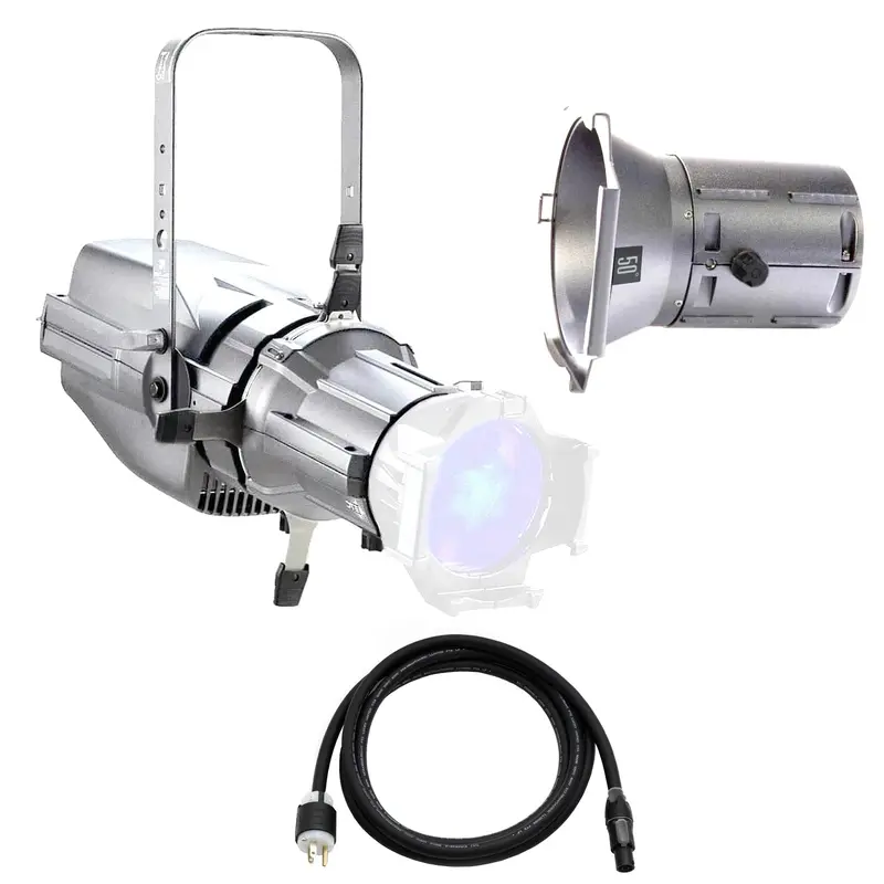 ETC ColorSource Spot V, Light Engine with EDLT Shutter Barrel Multiverse, 50-Degree LED EDLT Lens - Silver
