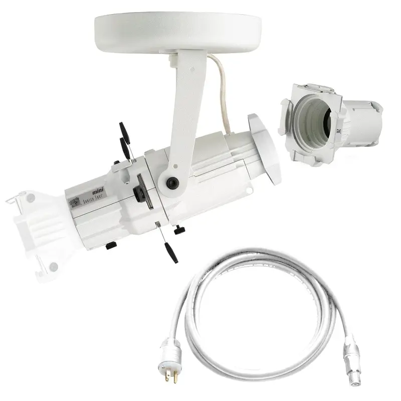 ETC Source Four Mini Gallery LED Ellipsoidal 2700 K - 26-Degree Lens Tube with Edison Plug - White (Canopy)