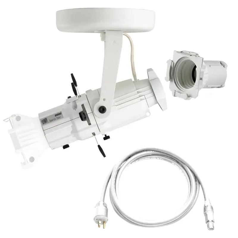 ETC Source Four Mini Gallery LED Ellipsoidal 2700 K - 36-Degree Lens Tube with Edison Plug - White (Canopy)