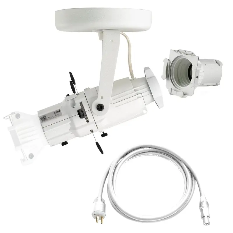 ETC Source Four Mini Gallery LED Ellipsoidal 2700 K - 50-Degree Lens Tube with Edison Plug - White (Canopy)