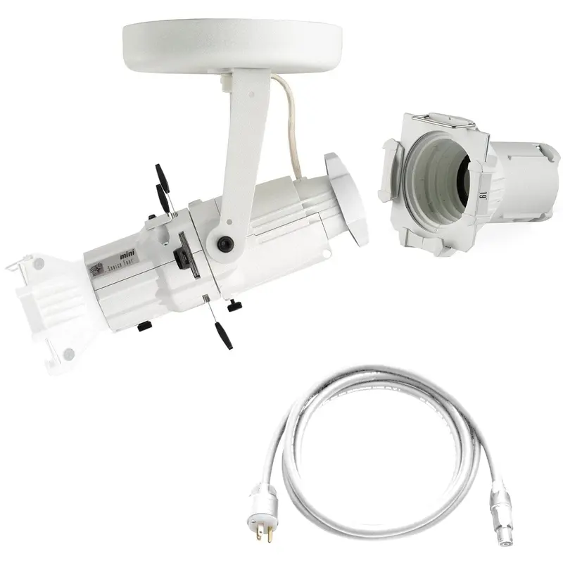 ETC Source Four Mini Gallery LED Ellipsoidal 3000 K - 19-Degree Lens Tube with Edison Plug - White (Canopy)