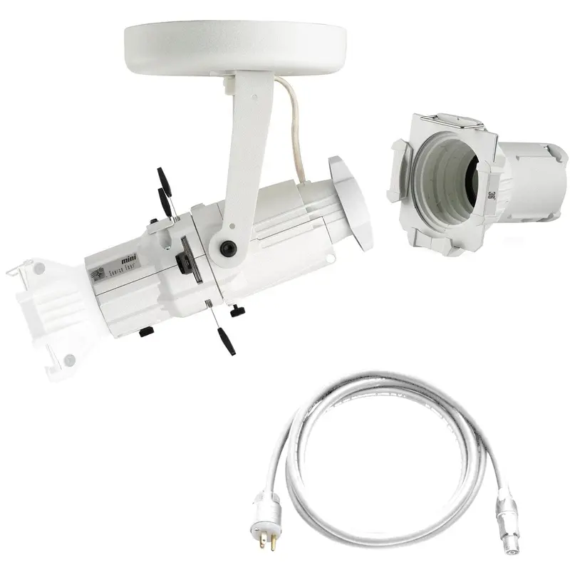 ETC Source Four Mini Gallery LED Ellipsoidal 3000 K - 36-Degree Lens Tube with Edison Plug - White (Canopy)