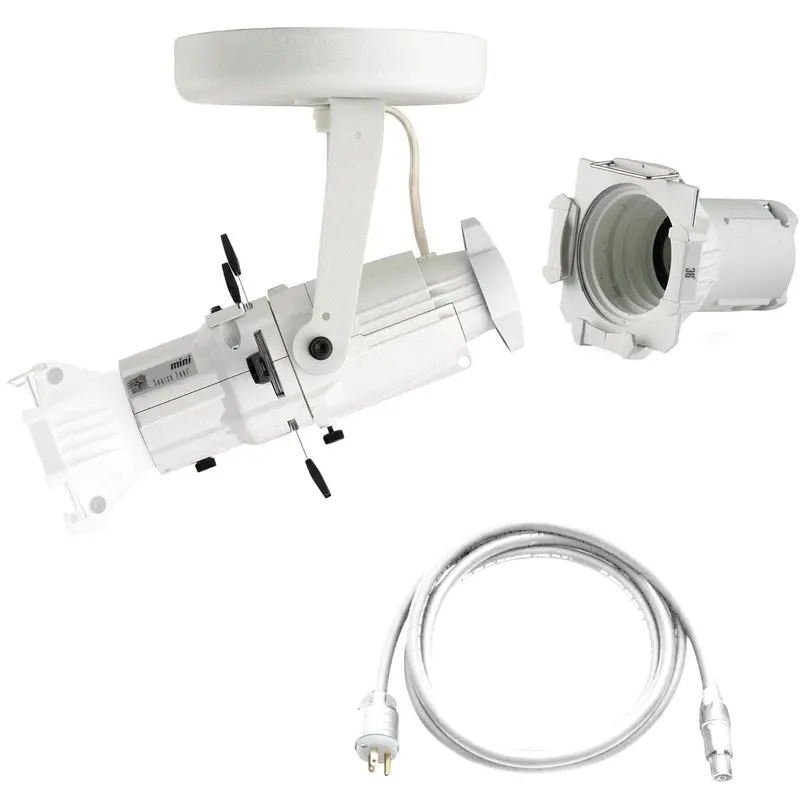 ETC Source Four Mini LED Ellipsoidal 3000 K with 36-Degree Lens Tube and Edison Plug - White (Canopy)
