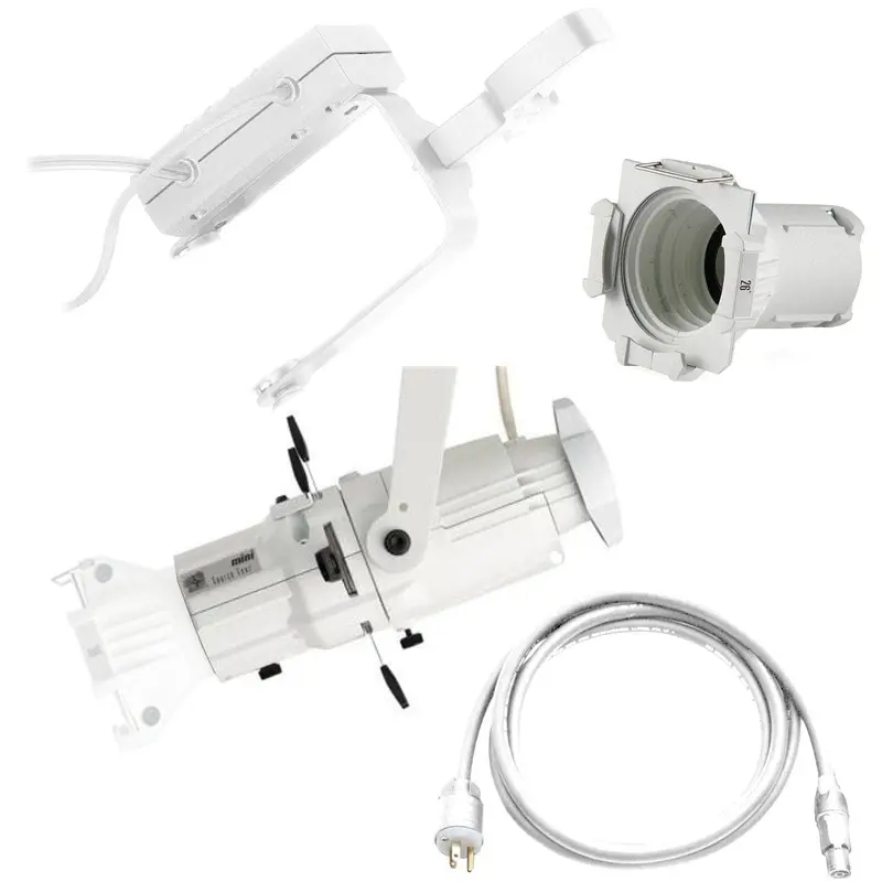 ETC Source Four Mini LED Ellipsoidal 4000 K with 26-Degree Lens Tube and Edison Plug - White (Portable)