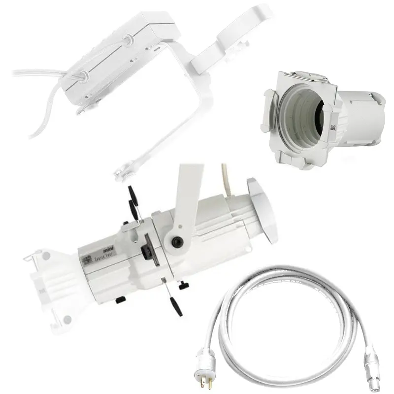 ETC Source Four Mini LED Ellipsoidal 4000 K with 36-Degree Lens Tube and Edison Plug - White (Portable)