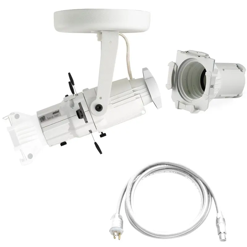 ETC Source Four Mini LED Ellipsoidal 5000 K with 19-Degree Lens Tube and Edison Plug - White (Canopy)