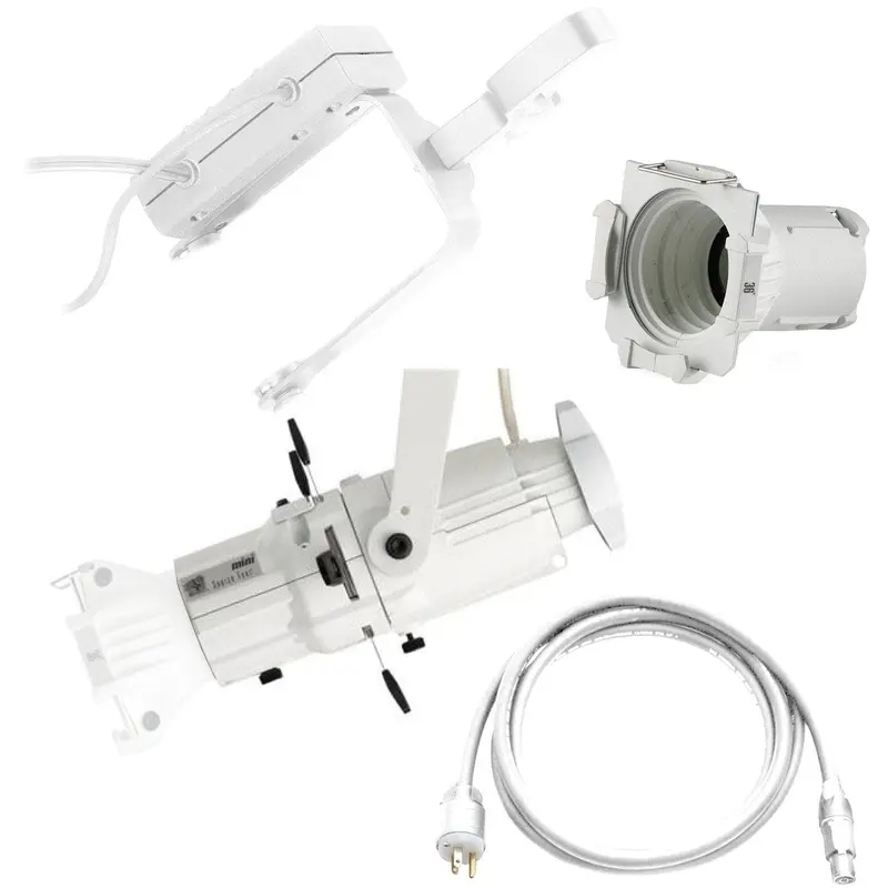 ETC Source Four Mini LED Ellipsoidal 5000 K with 36-Degree Lens Tube and Edison Plug - White (Portable)