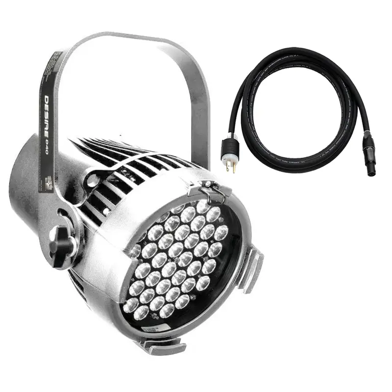 ETC Desire D40 Studio HD LED Par with Edison Plug - Silver