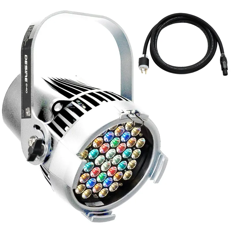 ETC Desire D40 Vivid LED Par with Edison Plug - Silver