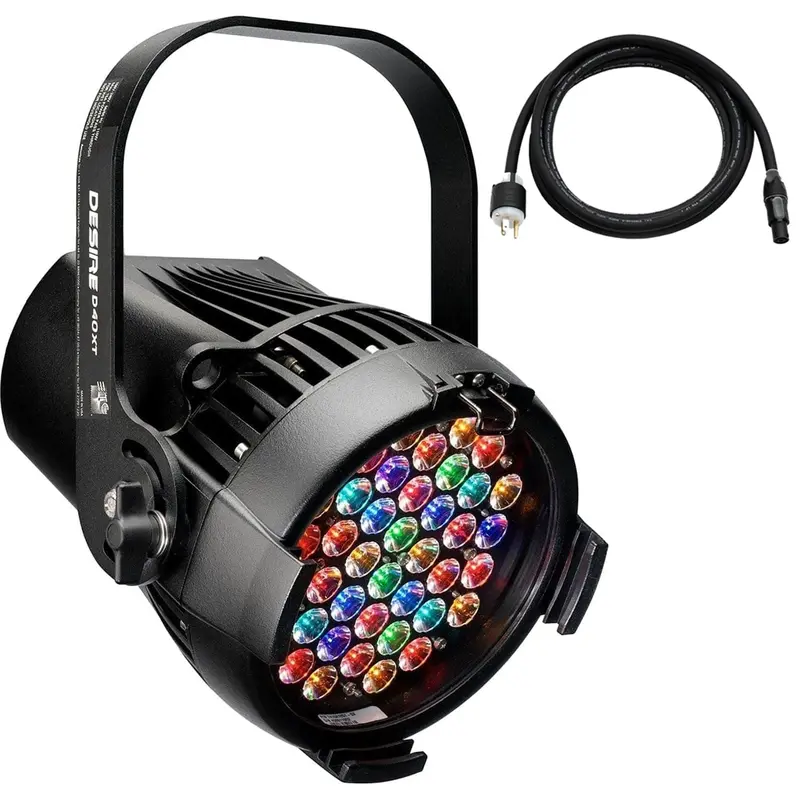 ETC Desire D40XT Vivid LED Par with Edison Plug - Black