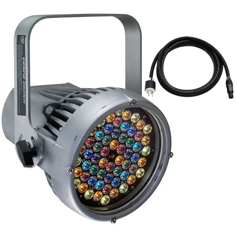 ETC Desire D60XTI Vivid LED Par with Edison Plug - Silver