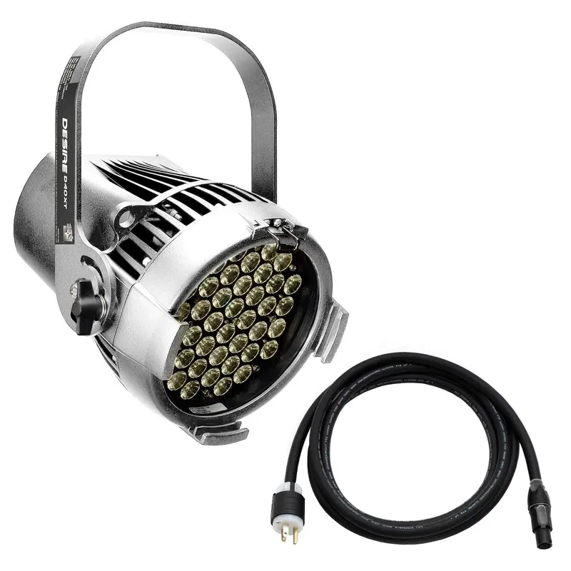 ETC Selador Desire D40XT Studio HD LED Par with Edison Plug - Silver