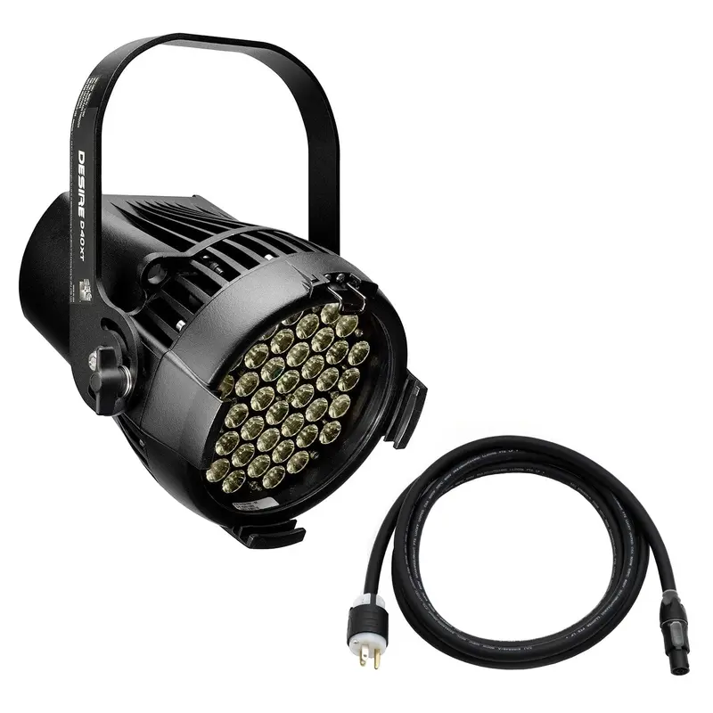 ETC Selador Desire D40XT Studio Tungsten LED Par with Edison Plug - Black