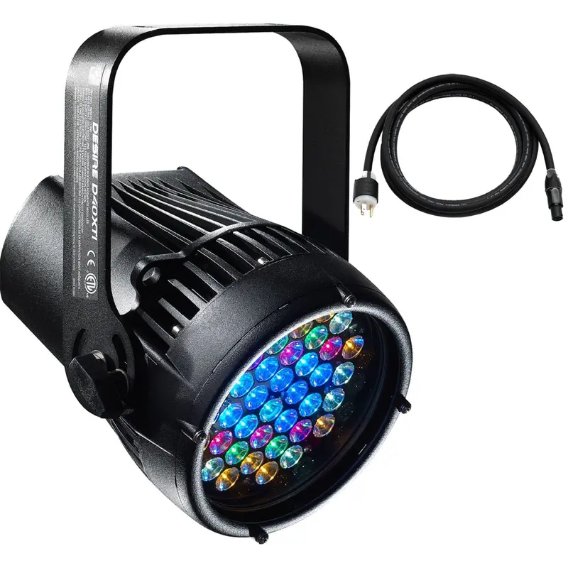 ETC Selador Desire D40XTI Lustr+ LED Par with Edison Plug - Black