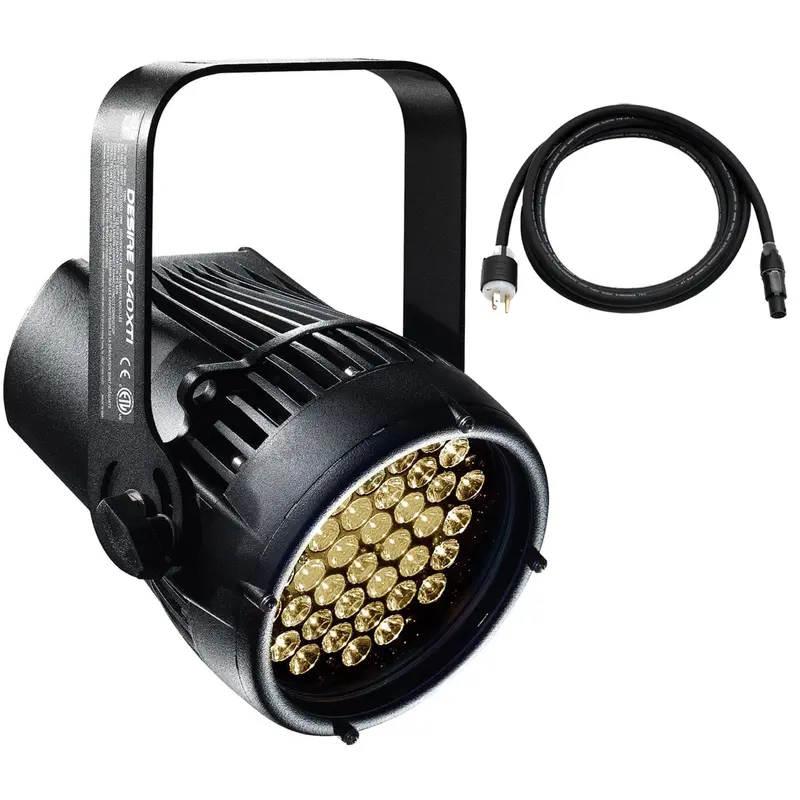 ETC Selador Desire D40XTI Studio Tungsten LED Par with Edison Plug - Black