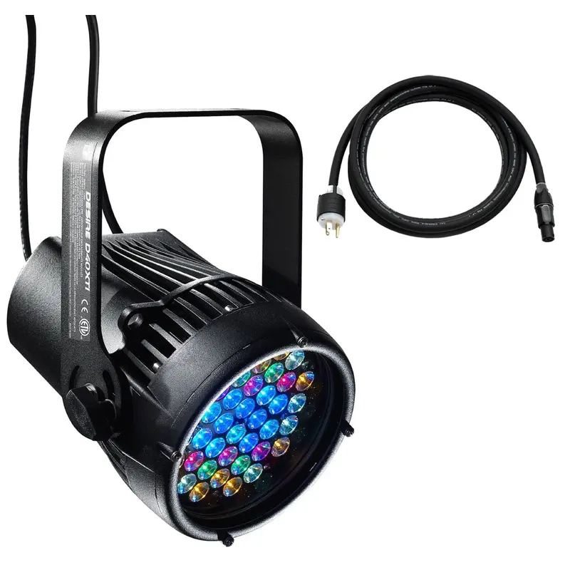 ETC Selador Desire D40XTI Vivid LED Par with Edison Plug - Black