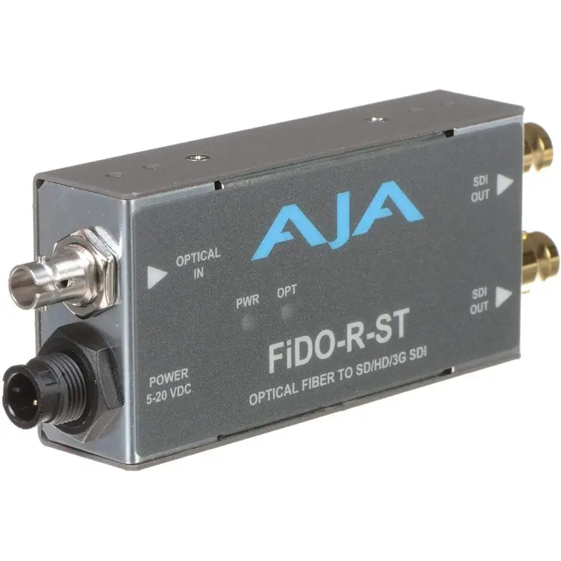 AJA Video Systems FIDO-R-ST Optical Fiber to 3G-SDI Dual Out Mini Converter