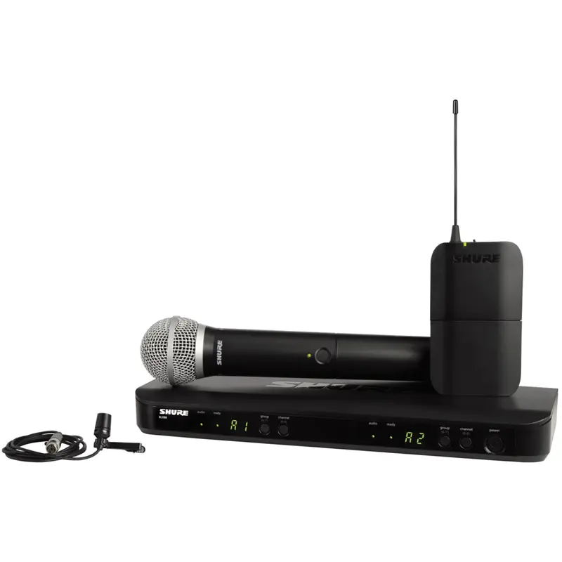 Shure BLX1288 Wireless Combo System with PG58 Handheld and CVL Lavalier - H11 Band