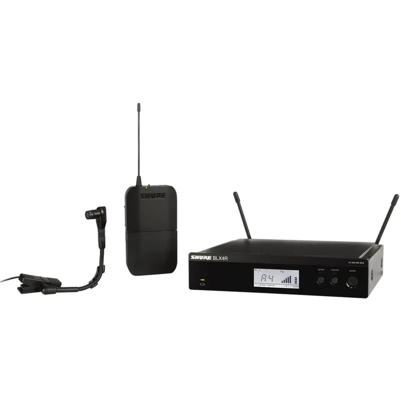 Shure BLX14R Wireless Rack-mount Instrument System with Beta 98H/C Clip-on Gooseneck Microphone - J11 Band