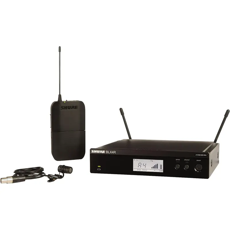 Shure BLX14R Wireless Rack-mount Presenter System with WL185 Lavalier Microphone - H11 Band