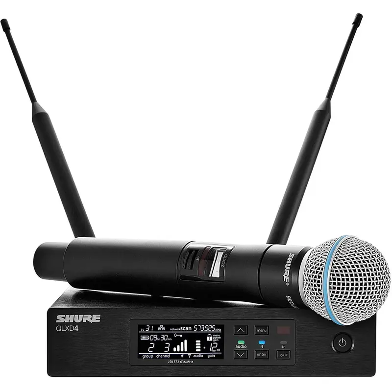 Shure QLXD24 Wireless System with QLXD2/BETA87A Handheld Transmitter - J50A Band
