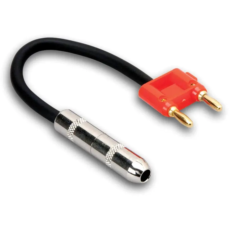 Hosa BNP-116RD Speaker Adapter 1/4" (F) to Dual Banana (Red)