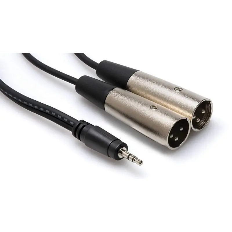 Hosa CYX-402 Y-Cable 1/8" (M) to Dual XLR (M) Stereo 6.6 Ft