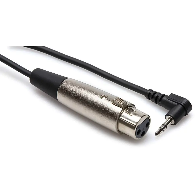Hosa XVM-101 1 Ft Single XLR (F) to Right Angle 1/8-Inch (M) Stereo Cable