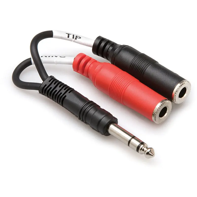 Hosa YPP-117 1/4-Inch (M) Stereo to Dual 1/4-Inch (F) Mono Y-Cable